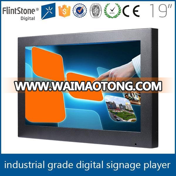 FlintStone 19 inch touch advertising sign, digital touch video advertisement machine, digital video equipment